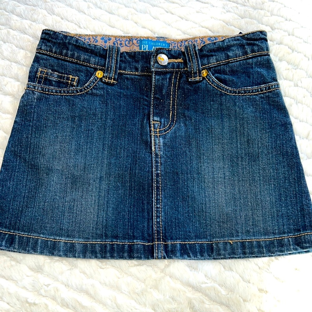 Children's Place Jean skirt with shorts attached - size 6